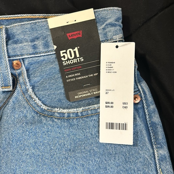 NWT Levi’s 501 Denim Shorts - Picture 3 of 7